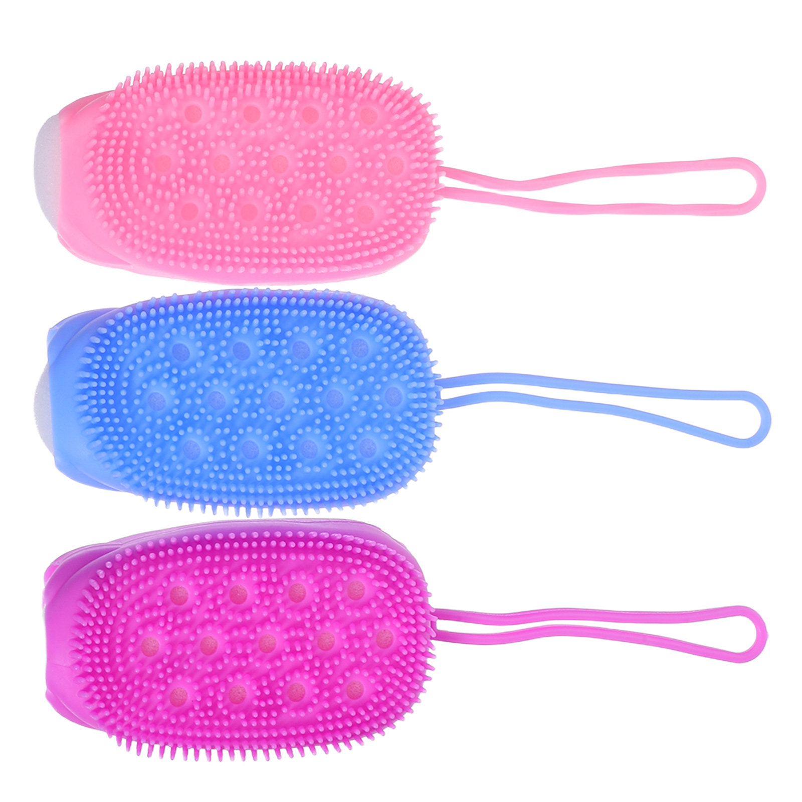 Body Brush - 3 unidades de esponja de silicone